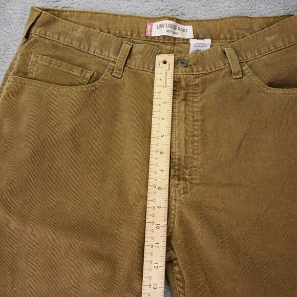 Levis 567 Corduroy Jeans Pants Mens 36x29 Baggy Low Loose Boot Cut Brown Y2K Vtg - Picture 6 of 12